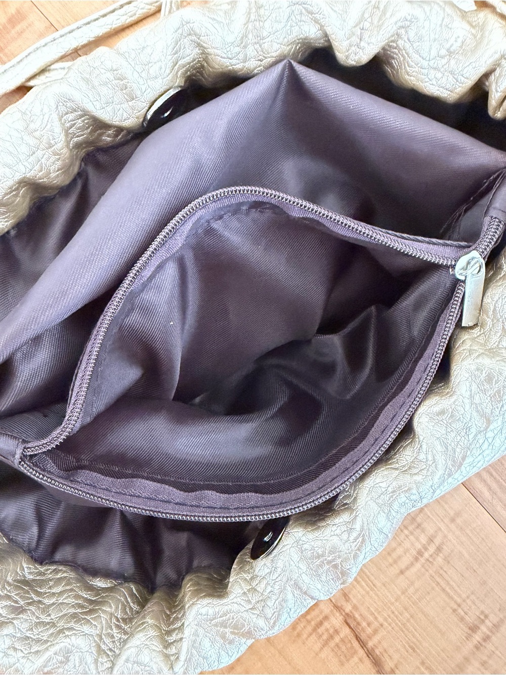 Gold Metallic Drawstring Backpack Bag - Picture 6 of 9